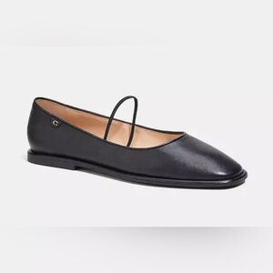 Coach Black Leather Women's Flats